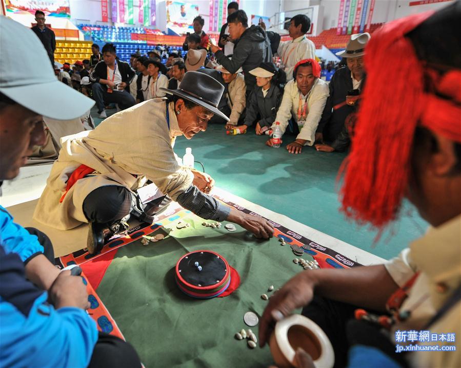（体育）（4）日喀则农牧民运动会举行秀兹比赛