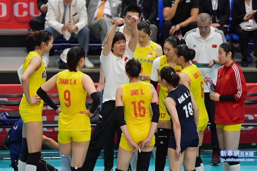 （体育）（4）排球——女排世界杯：中国队胜日本队