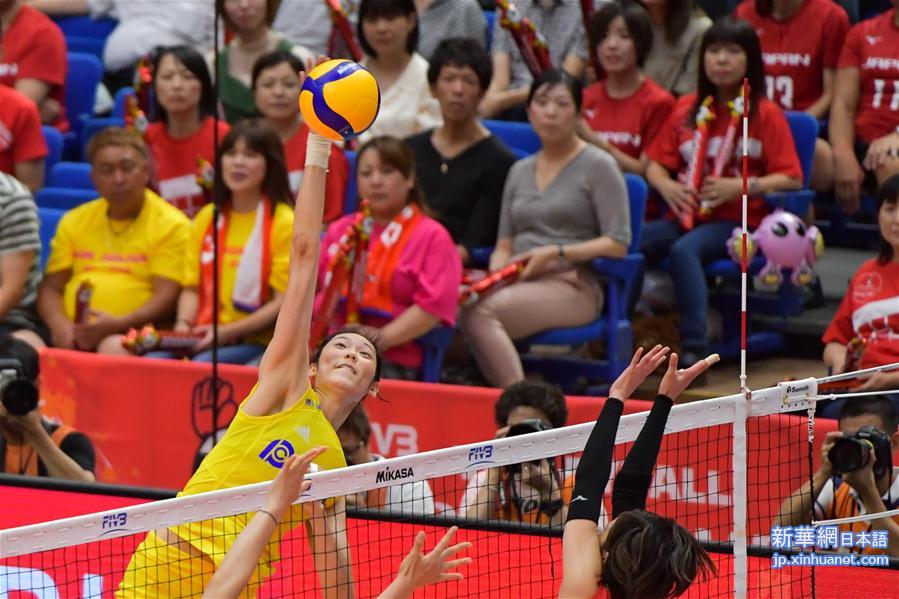 （体育）（12）排球——女排世界杯：中国队胜日本队