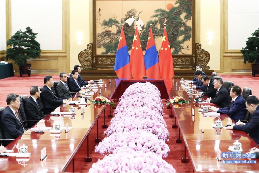（XHDW）习近平同蒙古国总统巴特图勒嘎会谈