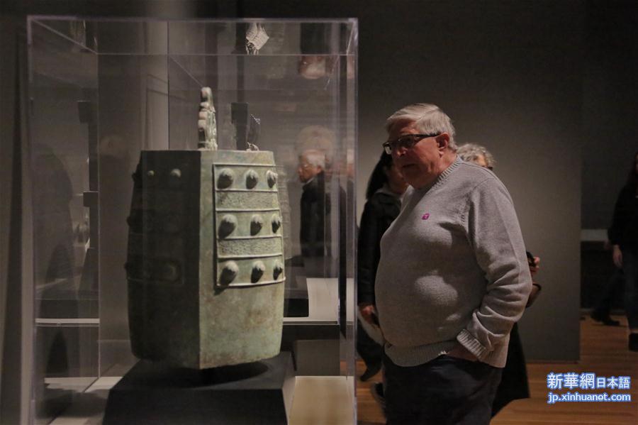 （国际）（2）中国古代青铜礼器展览会预展在美国休斯敦举行