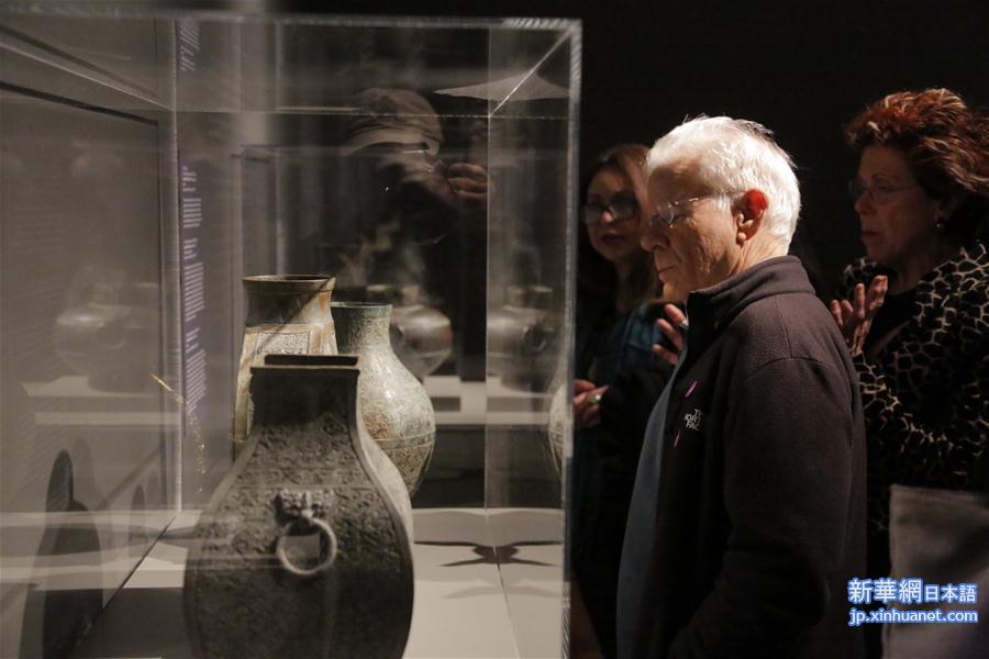 （国际）（3）中国古代青铜礼器展览会预展在美国休斯敦举行