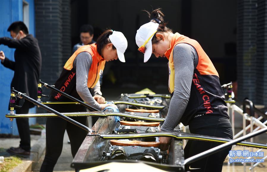 （体育）（5）中国赛艇队、皮划艇队转场日照备战奥运