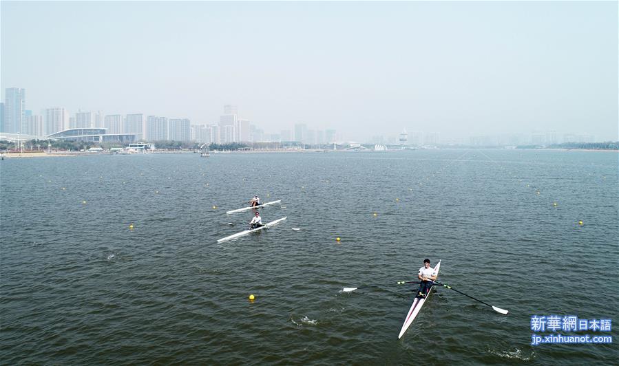 （体育）（9）中国赛艇队、皮划艇队转场日照备战奥运