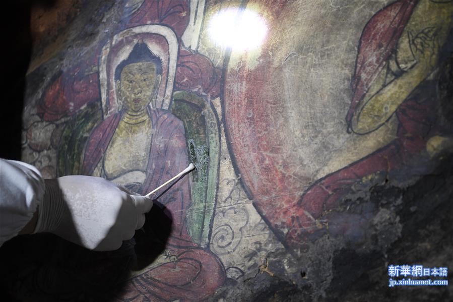 （文化）（6）宁夏须弥山石窟壁画百年后首次迎来抢救性修复