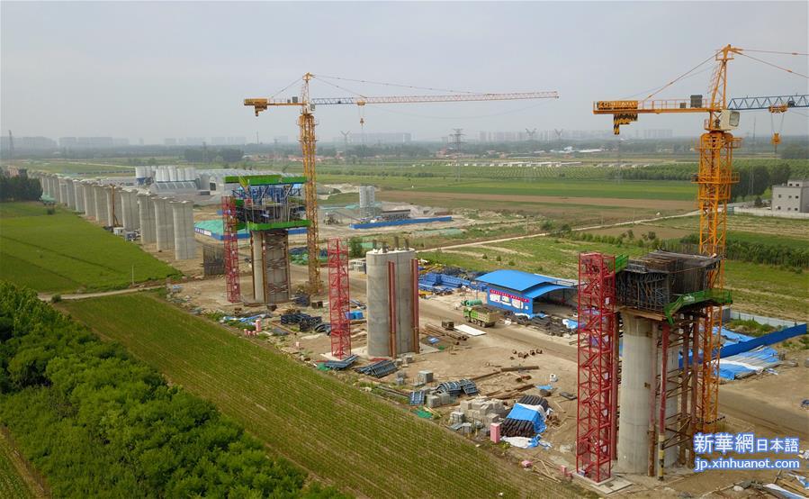 （新华视界）（2）京唐城际铁路建设稳步推进