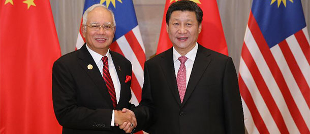 習近平主席はマレーシアのナジブ首相と会見
