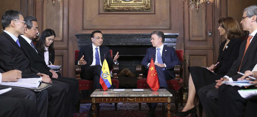 李克強総理はコロンビアのサントス大統領と会談