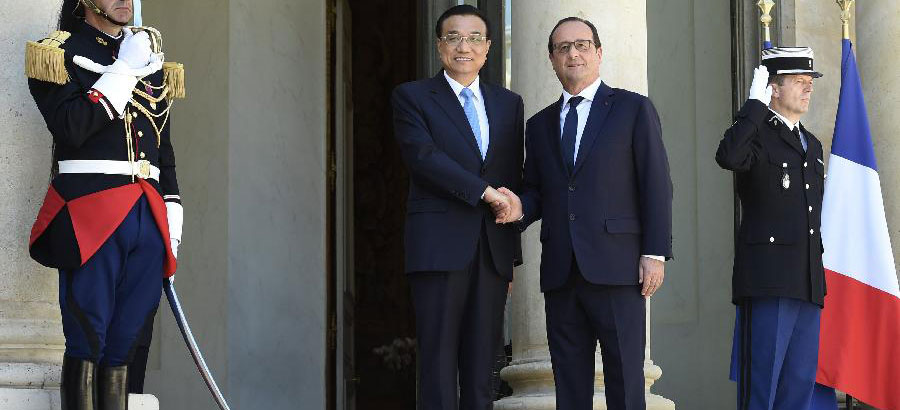 李克強総理、フランスのオランド大統領と会見