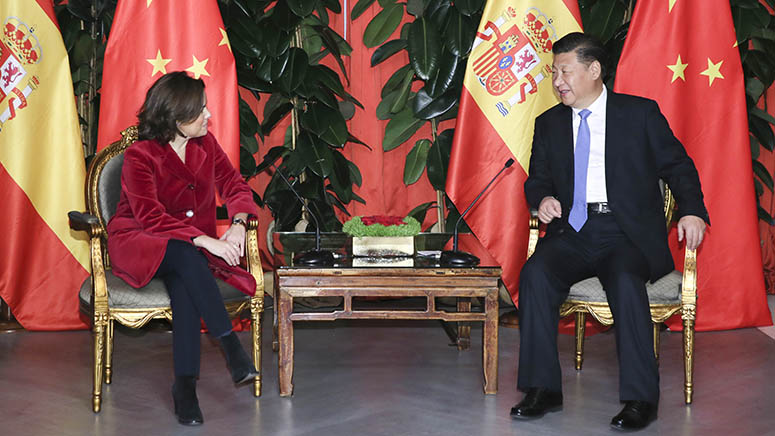 習近平主席、スペインのサエス副首相と会見