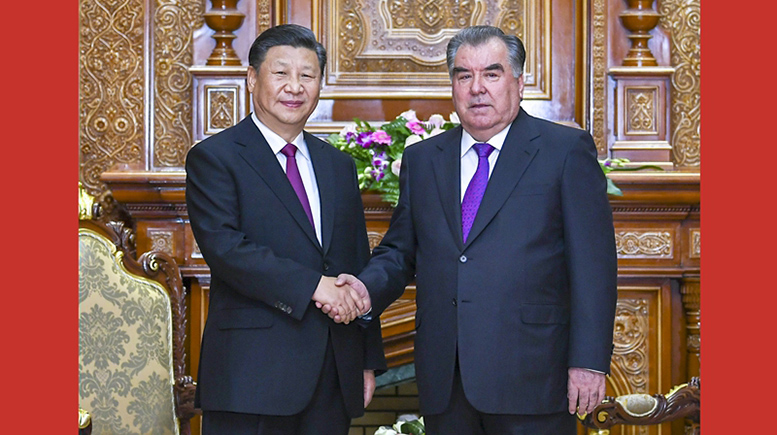 習近平主席、タジキスタンのラフモン大統領と会談