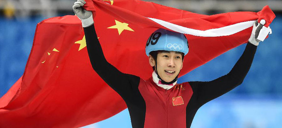 ショートトラック、中国の韓天宇選手が男子1500メートルの銀メダルを勝ち取り