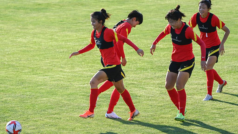 女子サッカー中国代表、宮城県で練習
