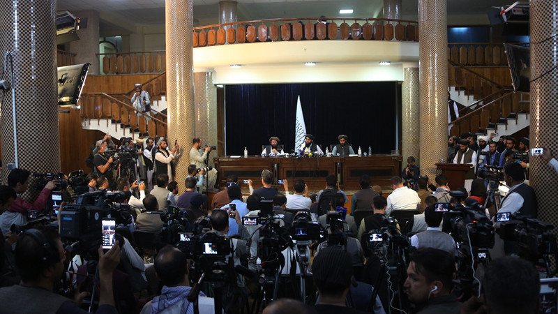 タリバンが記者会見、包括的な政権樹立目指す　アフガン