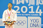 男子柔道66キロ級、日本選手金メダルを獲得