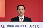 張高麗副総理が中国発展ハイレベルフォーラムの開幕式に出席