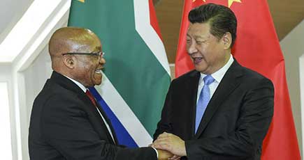 習近平主席が南アフリカのズマ大統領と会見