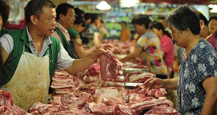 豚肉価格の値上げが中国のCPI上昇率を押し上げる
