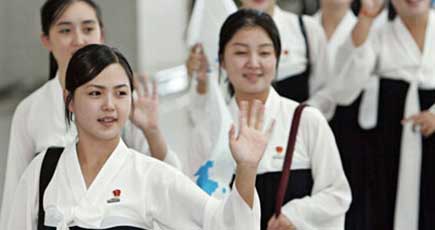 神秘的な朝鮮人女性、肌の白さがポイント