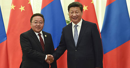習近平主席、モンゴル国のエルベグドルジ大統領と会見