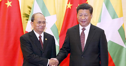 習近平主席がミャンマーのテイン・セイン大統領と会見