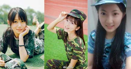 浙江大学の軍事訓練から始め　ネット民が最も美しい女神の写真で競争