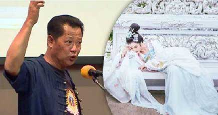 中国人女性の写真がタイで話題に　横たわる姿に寺の住職が不満示す