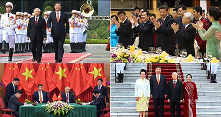 習近平主席のベトナム、シンガポール公式訪問、写真で記録した一日目のすばらしい瞬間