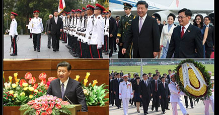 習近平主席のベトナム、シンガポール公式訪問、写真で記録した二日目のすばらしい瞬間