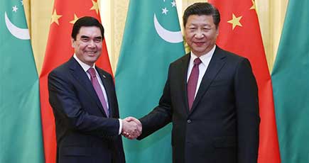 習近平主席はトルクメニスタンのベルディムハメドフ大統領と会談