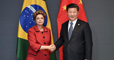 習近平主席、ブラジルのルセフ大統領と会見