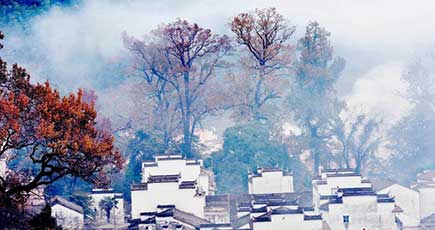 中国一美しい村 婺源の冬　絵巻のような風景