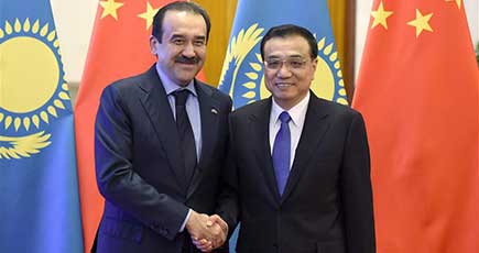 李克強総理はカザフスタンのマシモフ首相と会談を行う