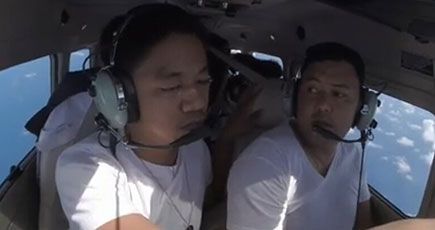 外国人記者が南中国海を空撮、中国海軍に駆逐される
