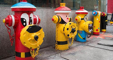 カワイイ消火栓は南京の街で登場