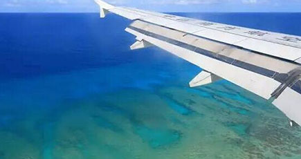 CAが空撮した南沙諸島・永暑礁の景色
