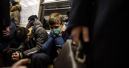 モスクワでインフルエンザ流行