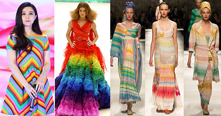 虹色の服でファッション・アーティストに変身
