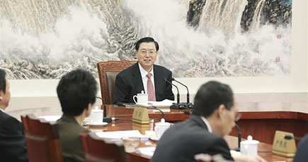張徳江委員長が第12期全人代常務委第61回委員長会議を招集、主宰する