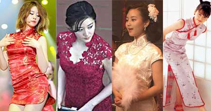 日韓名女優たちのセクシーなチャイナドレス姿