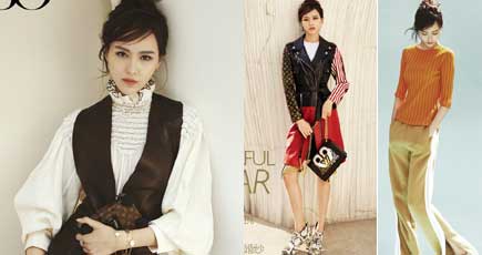 女優タン・イェンの新ファッション　美足を展示