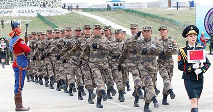 中国、モンゴルの多国間軍事演習に参加