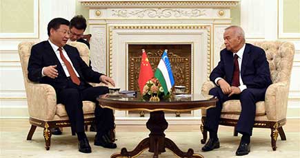 習近平主席、ウズベキスタン大統領と会談