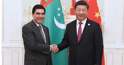 習主席、トルクメニスタン大統領と会談
