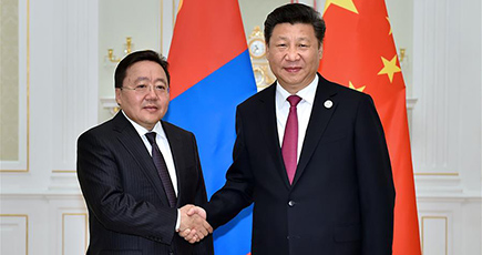 習近平主席がモンゴル国のエルベグドルジ大統領と会見
