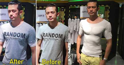 タイの「マッスル下着」、一瞬でマッチョな男に変身