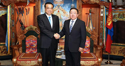李克強総理、モンゴルのエルベグドルジ大統領と会見