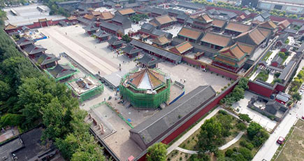瀋陽故宮で大政殿などの古建築の修繕が始まる
