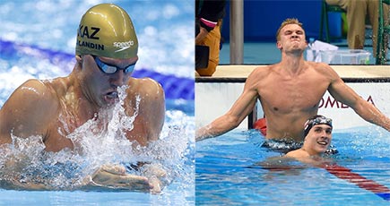 競泳、男子200ｍ平泳ぎ、カザフスタンのバランジン選手が優勝