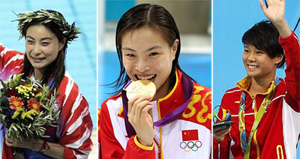 女子3メートル板飛び込み 中国は8連勝を実現